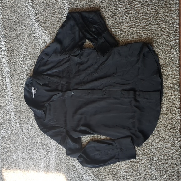 H&M satin-like button up shirt M - Picture 1 of 6